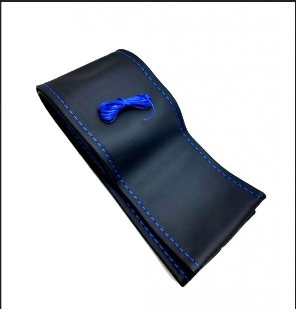 Toyota Corolla 2002-2006 Uyumlu Dikmeli Direksiyon Kılıfı Mavi İpli (10.5CM) ürün görseli 1