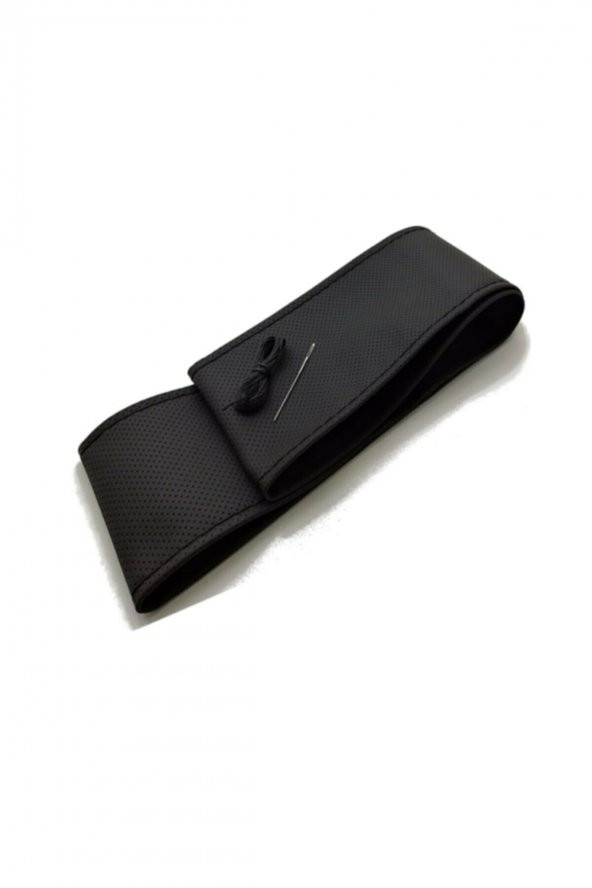 Opel Corsa C (2006-2014) Uyumlu Dikmeli Direksiyon Kılıfı Noktalı Siyah-38×10,5CM ürün görseli 1