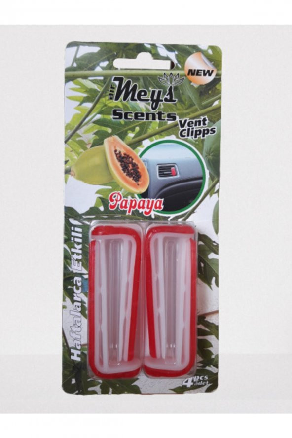 Papaya Kokulu Izgara Clips Oto Kokusu 2 Paket 8 Adet ürün görseli 1
