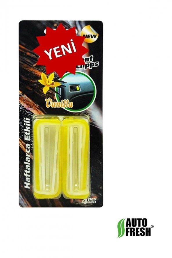 Oto Petek Kalorifer Kokusu Sarı Clips Mandal Araba Kokusu 1 paket(4adet) ürün görseli 1
