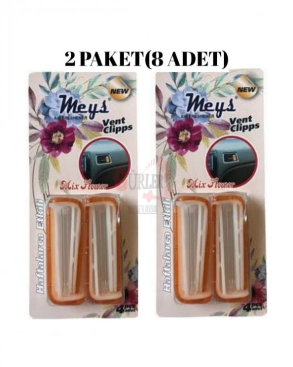 OTO PETEK IZGARA GEÇME KOKU 2 PAKET (8 ADET) TURUNCU RENK ETKİLİ KOKU ürün görseli 1