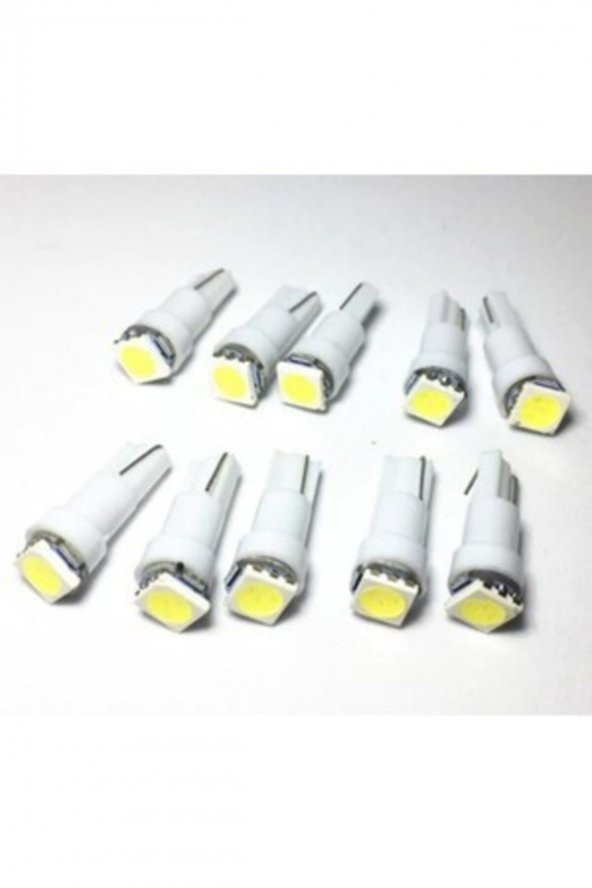 T5 Mini Dipsiz Led Ampül Panel Gösterge Kadran Aydınlatma 12v Beyaz 10 Adet ürün görseli 1