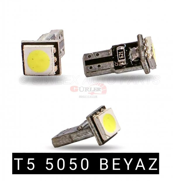 10 ADET T5 5050 LED KİLOMETRE KADRAN AYDINLATMA AMPÜLÜ FİBER BEYAZ ürün görseli 1