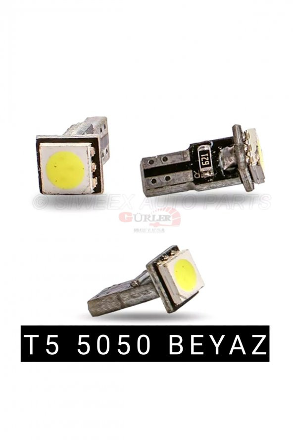 3 ADET T5 5050 LED KİLOMETRE KADRAN AYDINLATMA AMPÜLÜ FİBER BEYAZ ürün görseli 1