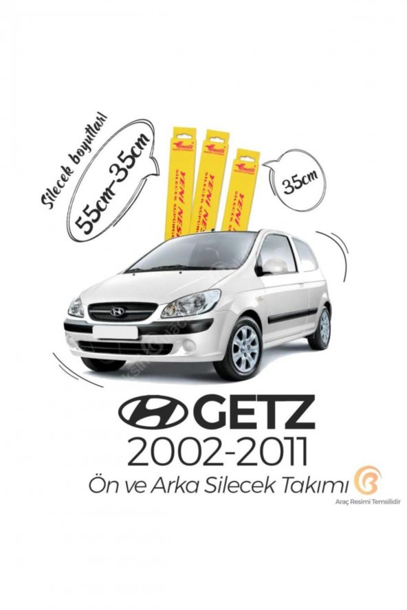 Hyundai Getz Ön Arka Silecek Seti (2002 - 2011) ürün görseli 1