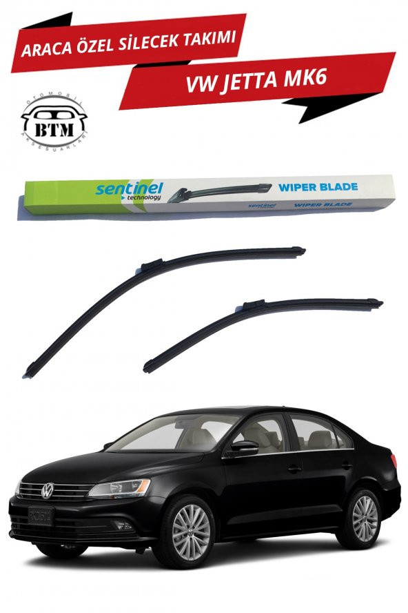 Vw Jetta Mk6 Araca Özel Ön Silecek Takımı Sağ Ve Sol ürün görseli 1