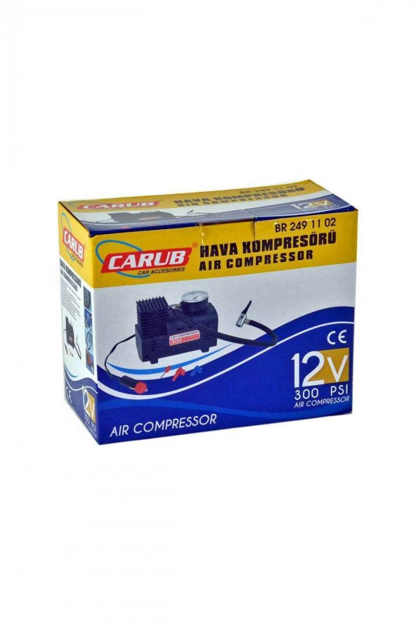 12v Hava Kompresörü 300 Psi Siyah Br2491102 ürün görseli 1