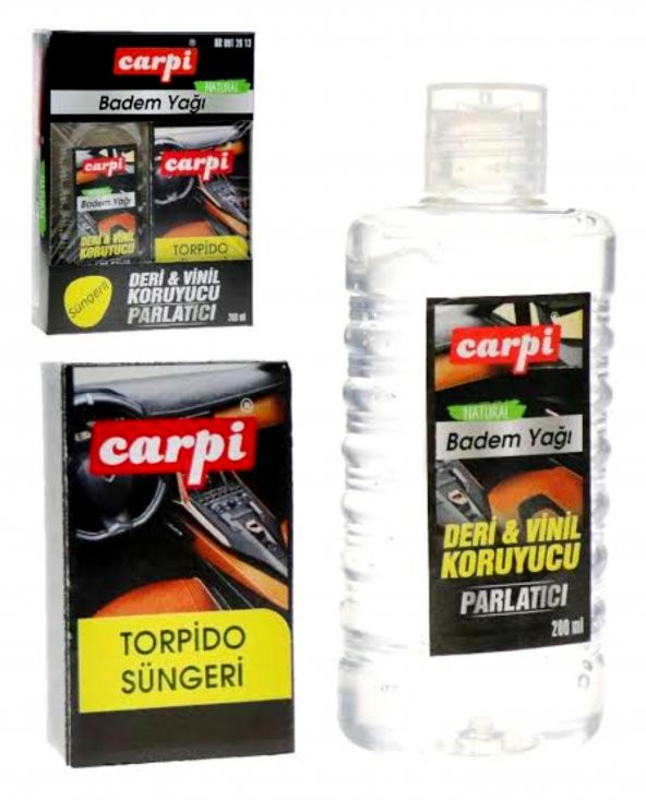 Carpi Vinil Deri Koruyucu Lastik Parlatıcı Badem Yağı-Süngerli 200ml ürün görseli 1