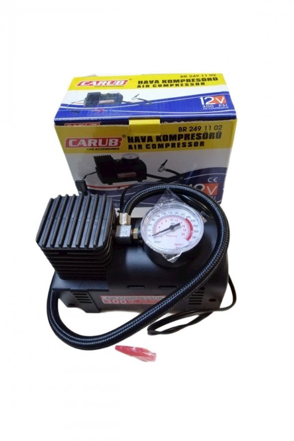 Çakmaklık Girişli Hava Kompresörü 12v 300 Psi Lastik Şişirici Pompa ürün görseli 1