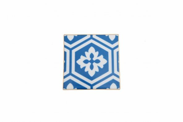 Porland Morocco Desen2 Mavi Bardak Altlığı 10x10 cm  04A+P021645 ürün görseli 1