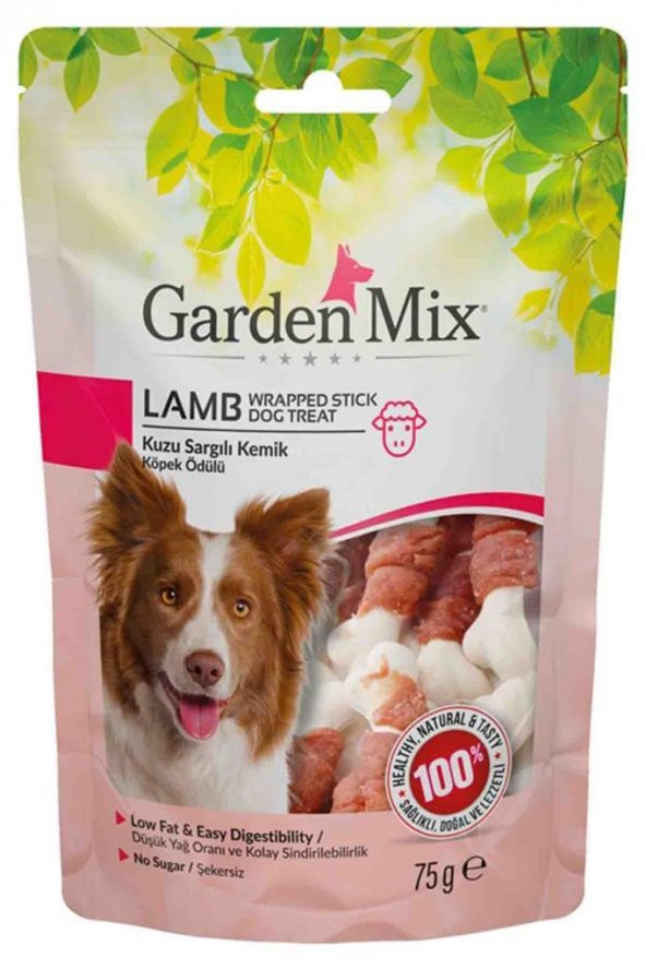 Gardenmix Kuzu Sargılı Kemik Köpek Ödülü 75 Gr ürün görseli 1