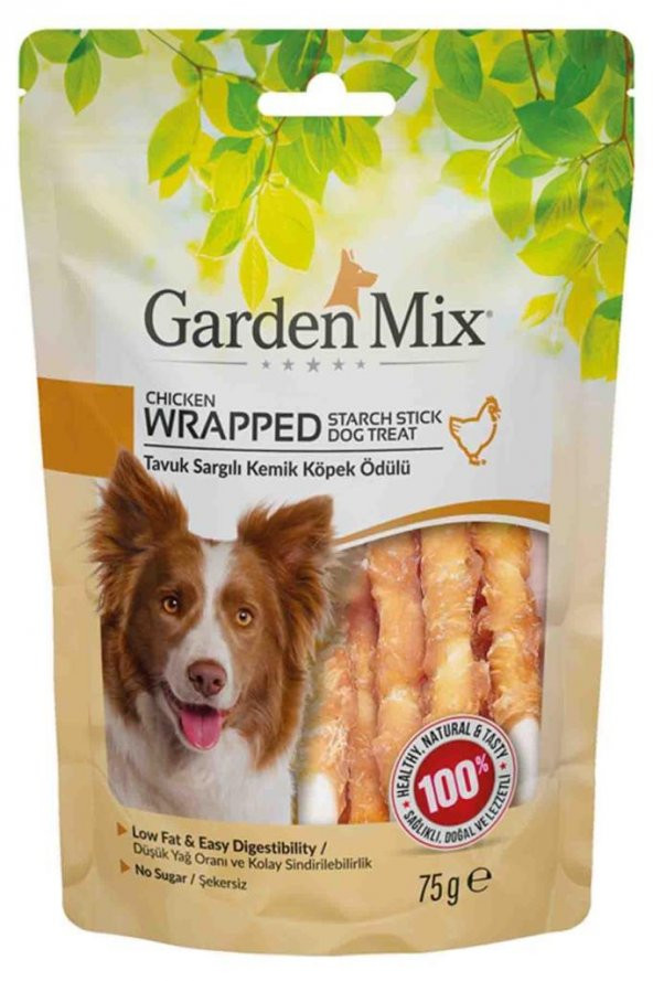 Gardenmix Tavuk Sargılı Kemik Köpek Ödülü 75 Gr ürün görseli 1