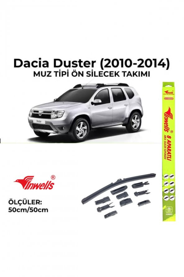 Dacia Duster (2010-2014) Ön Silecek Takımı 500x500mm (aparatlı) - ürün görseli 1