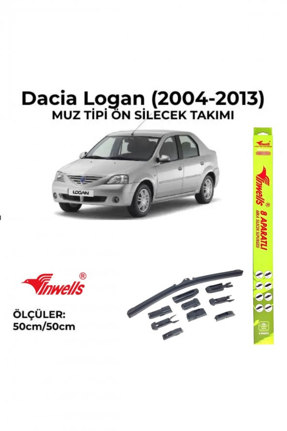 Dacia Logan (2004-2013) Ön Silecek Takımı 500x500mm (aparatlı) - ürün görseli 1