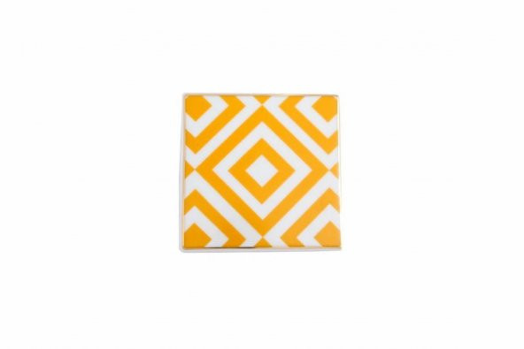 Porland Morocco Desen4 Sarı Bardak Altlığı 10x10 cm  04A+P021649 ürün görseli 1