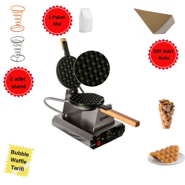ETERNA BUBBLE WAFFLE MAKİNE SETİ ürün görseli 1