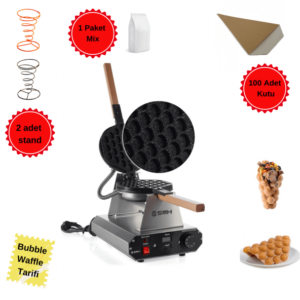 GRANİT BUBBLE WAFFLE MAKİNE SETİ ürün görseli 1