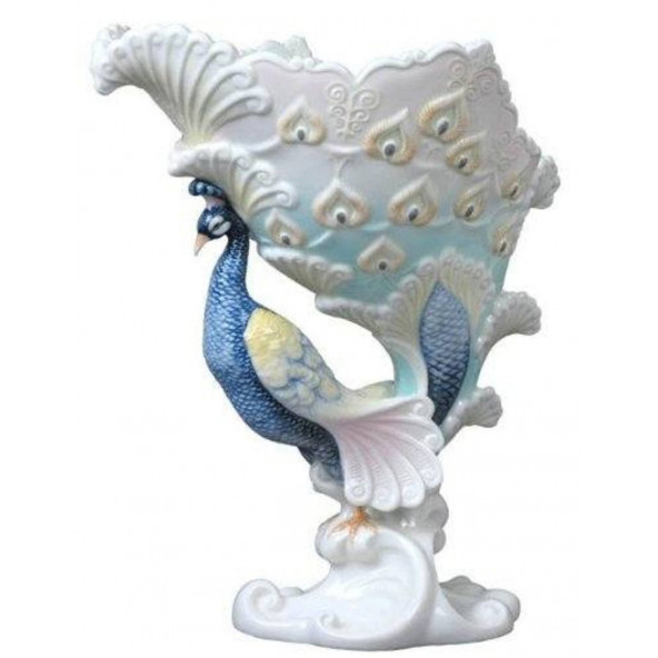 VERONESE BİBLOLAR-Wise Porselen-PORSELEN TAVUSKUŞLU KASE-23x16,5x27 CM-JAP20279AA ürün görseli 1