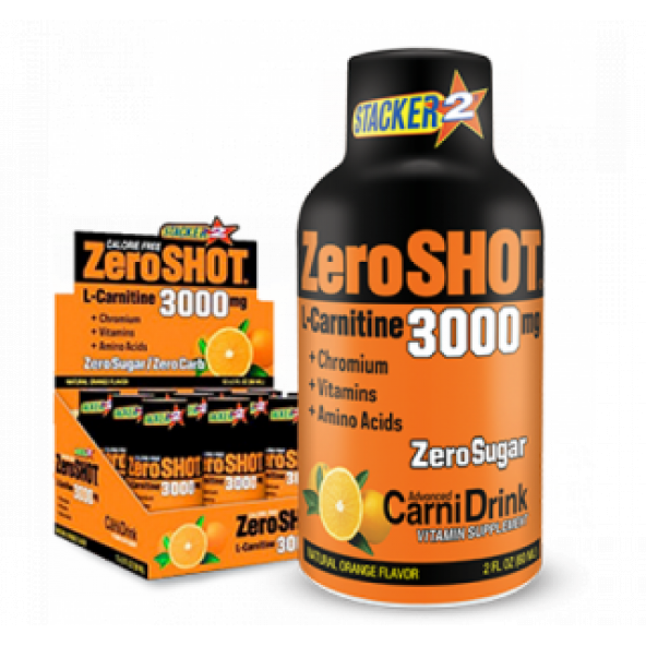 ZeroSHOT Karnitin 3000mg Portakal 12 x 60ml +1 HEDİYE ürün görseli 1