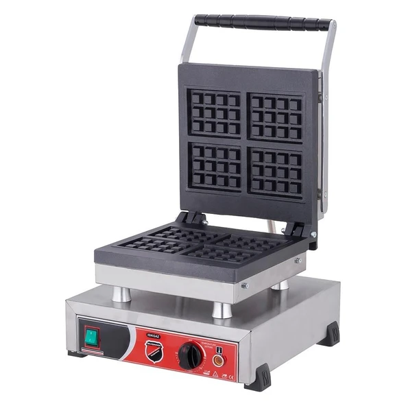 Işıkgaz Silver Endüstriyel Elektrikli Kare Waffle Makinesi - 4 Lü ürün görseli 1