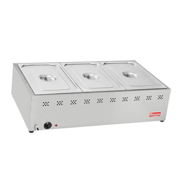 Himaksan  Tip Elektrikli Set Üstü 3 Gözlü Benmari HMK-BSÜE3 ürün görseli 1