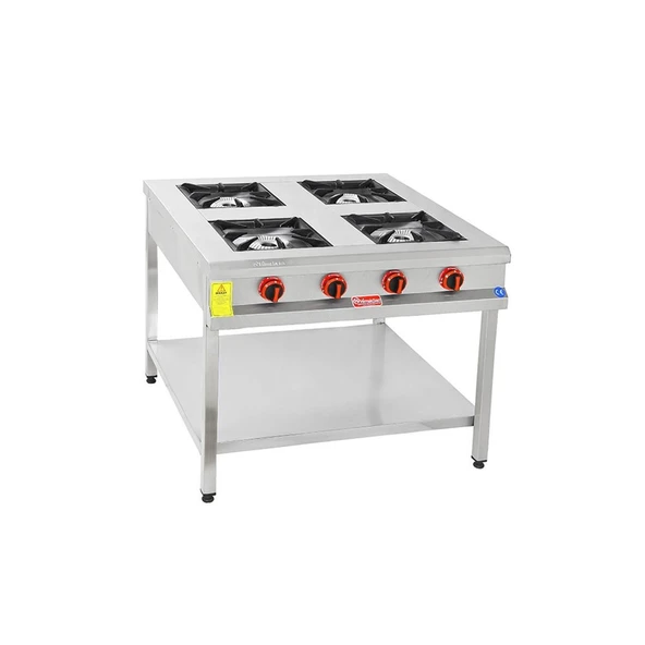 Himaksan  80 X 80 Cm Tüplü Taban Raflı 4 Gözlü Ocak ürün görseli 1