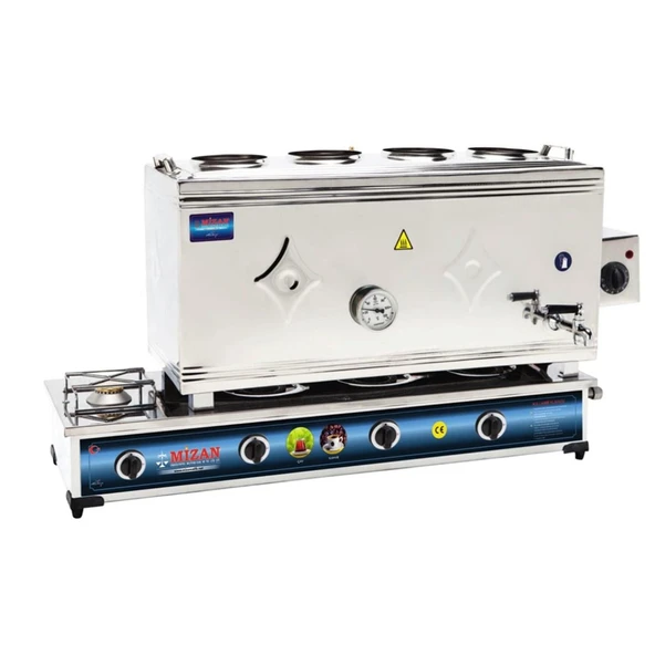 Mizan Doğazgazlı + Elektrikli 60 Litre (304 Çelik) Çay Kazanı ürün görseli 1