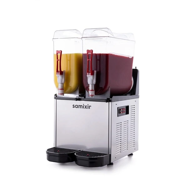Samixir Twin Çiftli 12+12 Lt Slush Buzlaş Karlamaç Makinesi SLUSH-24-I ürün görseli 1