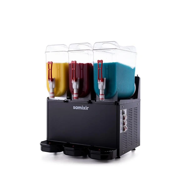 Samixir Triple Üçlü 12+12+12 Lt Slush Buzlaş Karlamaç Makinesi SLUSH-36-B ürün görseli 1
