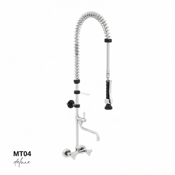 Cancan MT04 Deluxe Duvara Monte Ara Musluklu Mutfak Bataryası ürün görseli 1