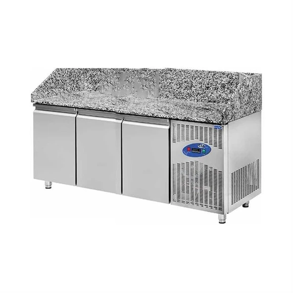CSA Karacasan  615 Lt 200x80x108 Cm Üç Kapılı Pizza Hazırlık Buzdolabı(430 Çelik) ürün görseli 1