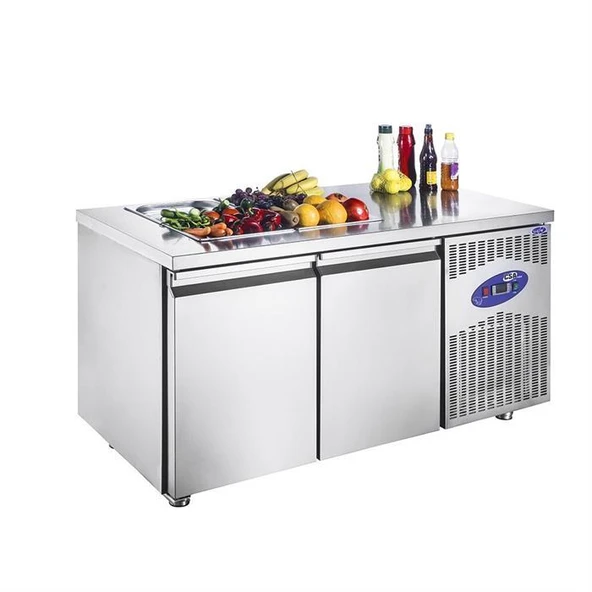 CSA Karacasan  281 Lt İki Kapılı 700'Lük Havuzsuz Saladbar Buzdolabı(430 Çelik) ürün görseli 1