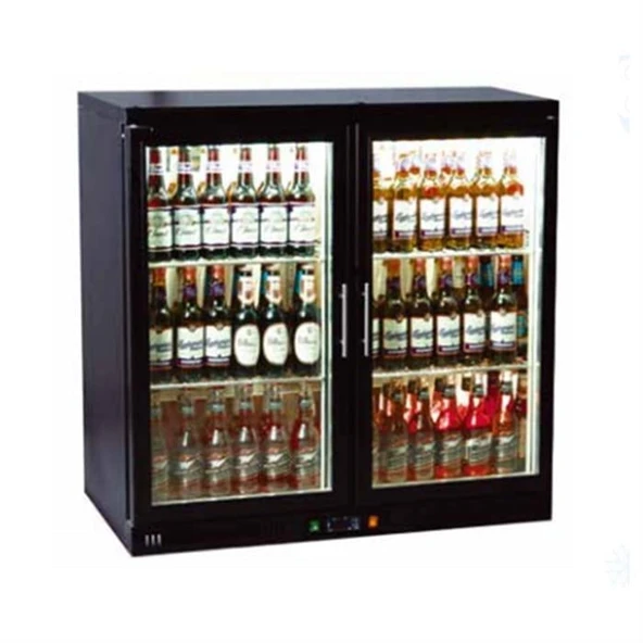 CSA Karacasan Çift Kapılı Set Üstü Bar Arkası Şişe Soğutucu Buzdolabı (210 Litre) ürün görseli 1