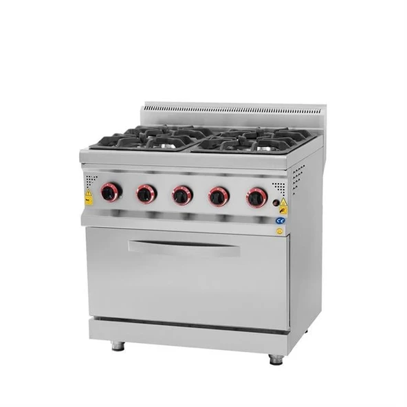 CSA Karacasan 900 Seri Tüplü Dört Gözlü Kuzineli Ocak80x90x85Cm ürün görseli 1