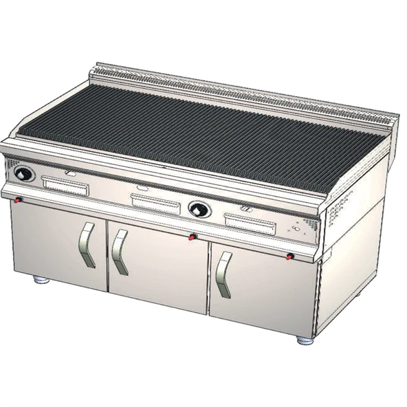 CSA Karacasan 900 Seri Dolaplı 120 cm Doğalgazlı Lavataş Döküm Izgara 120x90x85Cm ürün görseli 1