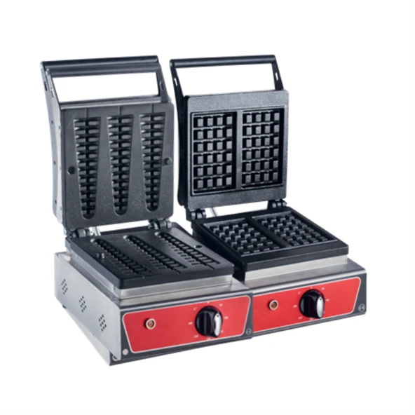 CSA Karacasan Elektrikli Kare + Çubuk Waffle Makinesi ürün görseli 1