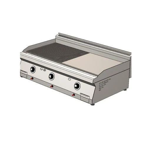 CSA Karacasan 120 cm 700 Seri Set Üstü Tüplü Yarı Kanallı Izgara ürün görseli 1