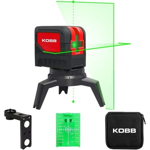 KOBB KBL92G 30M Profesyonel Yatay ve Dikey Otomatik Hizalamalı Yeşil Çapraz Çizgi Lazer,Noktalı Şakül Lazer Distomat ürün görseli 1