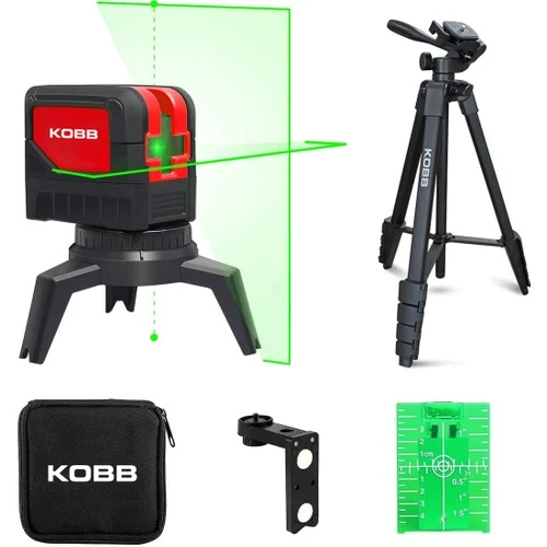 KOBB KBL92GTP 30M Profesyonel Yatay ve Dikey Otomatik Hizalamalı Yeşil Çapraz Çizgi Lazer,Noktalı Şakül Lazer Distomat ürün görseli 1
