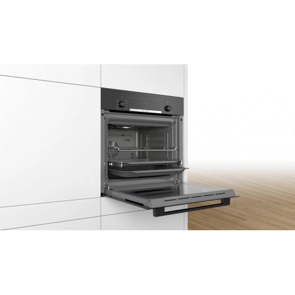 Bosch HBF534EB0T Siyah Ankastre Fırın - Resim 4