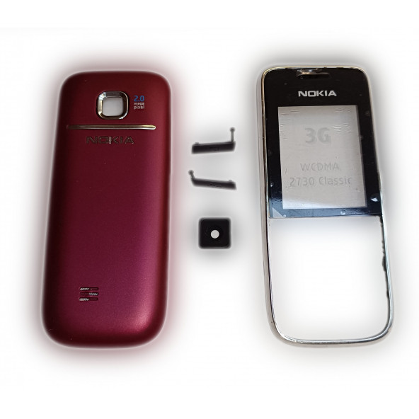 Nokia 2730 Kapak Nokia 2730 uyumlu Bordo Gri ön Kapak Arka Kapak ürün görseli 1