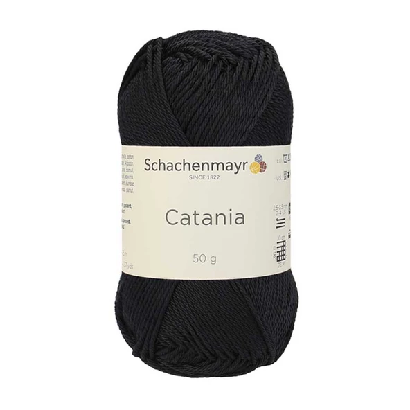 Catania El Örgü İpi / 50G / 110 Siyah ürün görseli 1