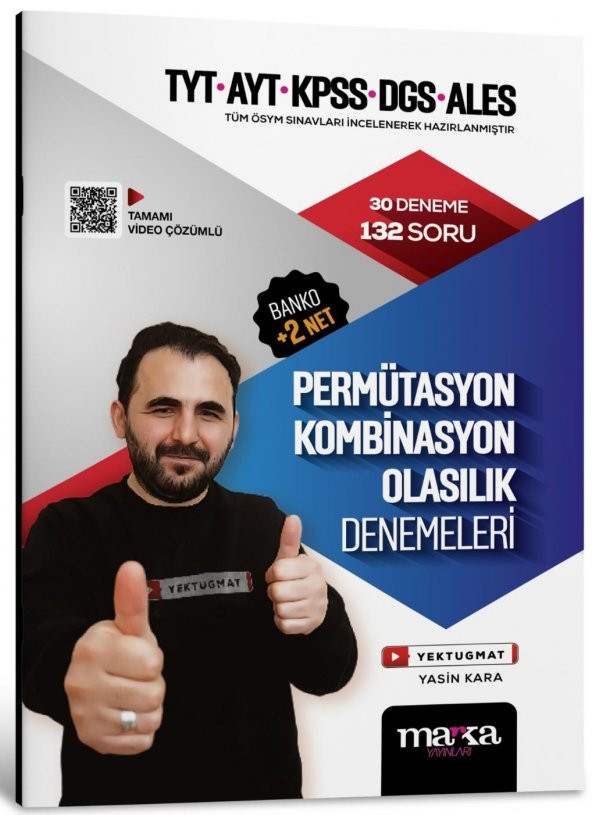 TYT AYT KPSS DGS ALES Permütasyon Kombinasyon Olasılık 30 Deneme Marka Yayınlar ürün görseli 1