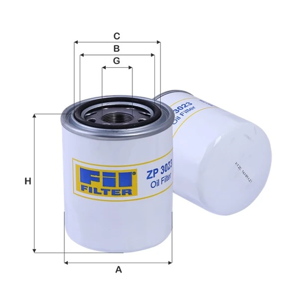 FİL ZP3023 YAĞ FİLTRESİ HYUNDAİ MİTSUBİHİ KİA BANGO YM H100 L300 L200 ürün görseli 1