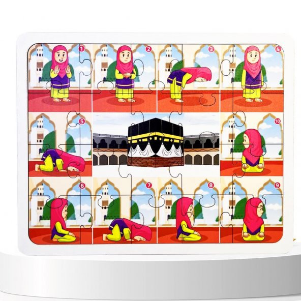 Moon Beavers İslamı Öğreniyorum Puzzle Serisi - Kız Namaz 83015,Okula (Din Kültürü) Katkı Sağlayan Puzzle Oyuncak ürün görseli 1