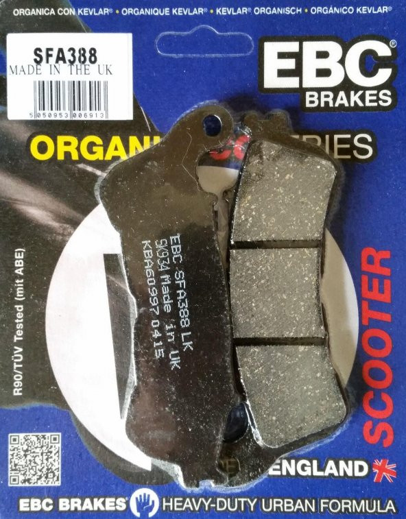 Ebc Sfa388 2011-2016 Honda SW T600 Uyumlu Ön Fren Balatası Organik Balata ürün görseli 1