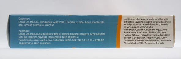 Ersağ Diş Macunu 100 GR - Resim 3