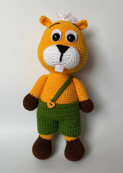 Sevimli Kunduz Amigurumi Organik Oyuncak ürün görseli 1