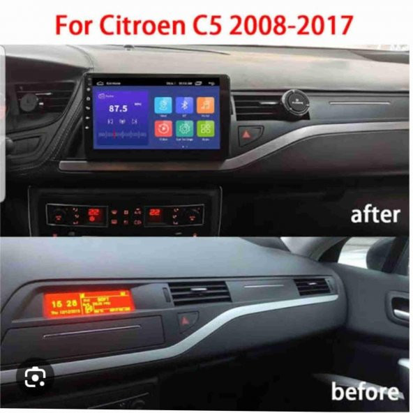 NOİSER Citroen C5  2008 - 2017 ANDROİD TEYP ÇERÇEVE (10 INCH) - SOKET - CANBUS ürün görseli 1