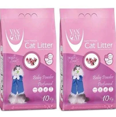 Van Cat  Baby Powder Parfümlü Kedi Kumu 10 Kg 2 Adet ürün görseli 1